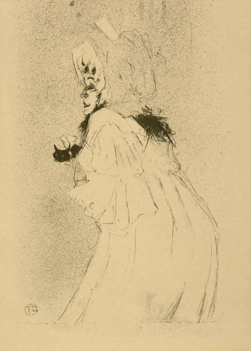 artist-lautrec: Miss May Belfort welcoming, 1895, Henri de Toulouse-Lautrec