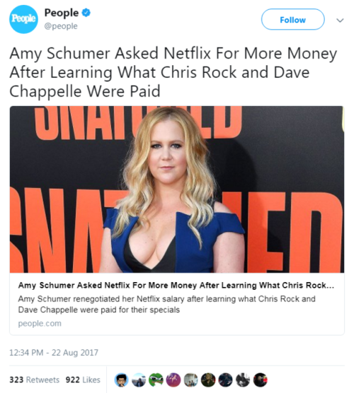 iverbz: 17mul:  thetrippytrip: Don’t let this mediocre comedian exploit feminist rhetoric to get more money for poor performance.  Wow really talk about delusional  peak white feminism  