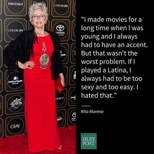 “Oscar-winning actress Rita Moreno described a career filled with stereotypical roles and challenges