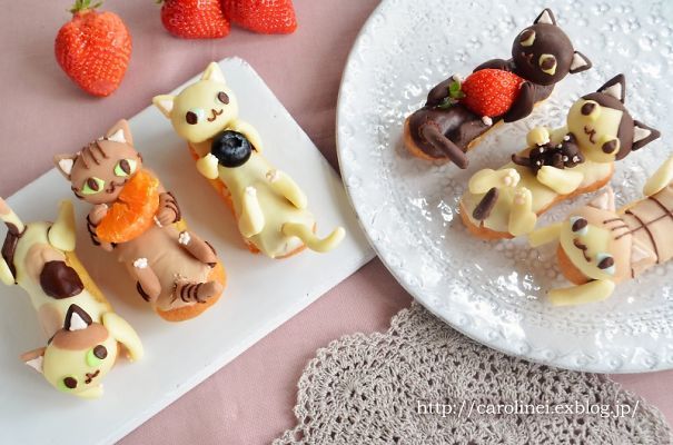 blktauna:  fumetsushinju:  mayahan:  Adorable Cat-Themed Desserts  No way, I could