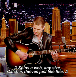 Andrew Garfield Plays “The Spider-Man” Theme 