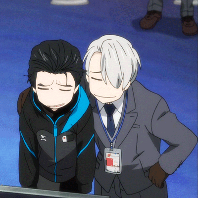 knpro:ユーリ!!! on ICE ep.6 - Victor comforting Yuuri by tenderly tapping his shoulder ~I love this sce