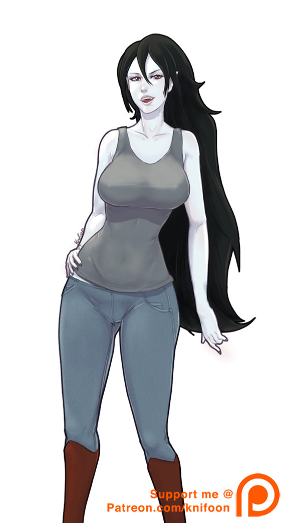 Marceline from Adventure time. Based off mikeinelart‘s Marceline Pose.I really