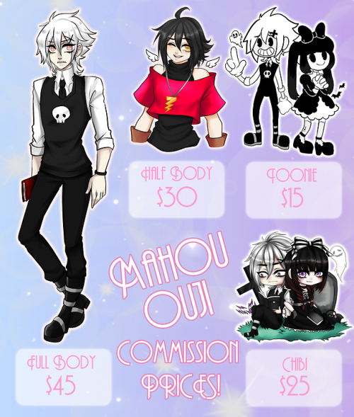 HELLO WORLD MY COMMISSIONS ARE OPEN!So my commissions are offically reopened! If you would like to c