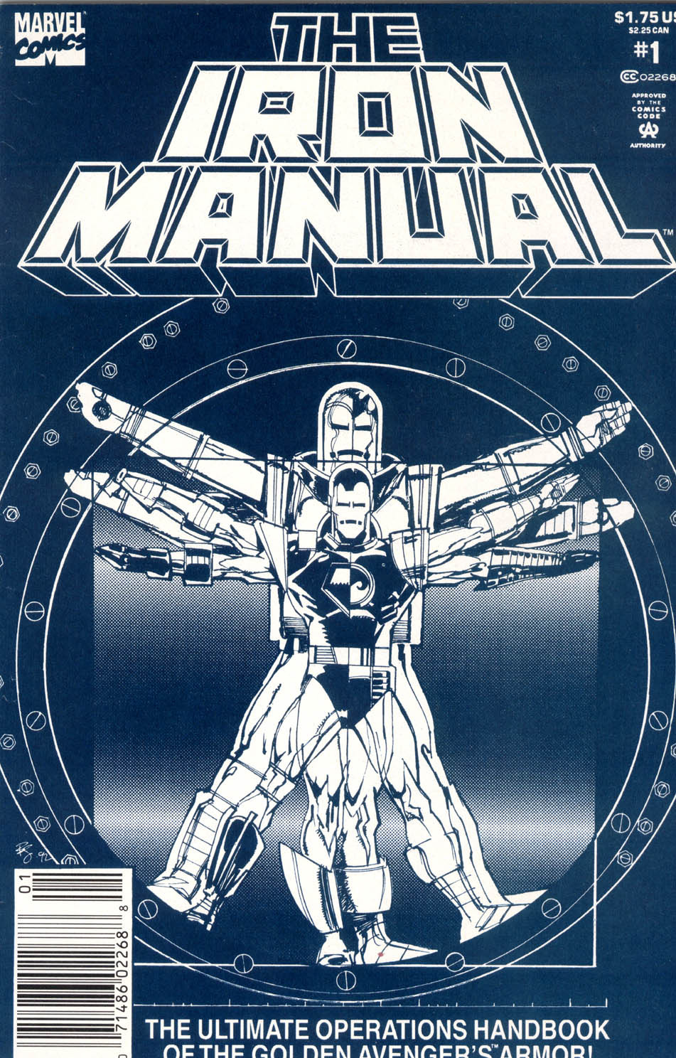 comicblah:  The Iron Manual #1 cover by Bill Sienkiewicz 
