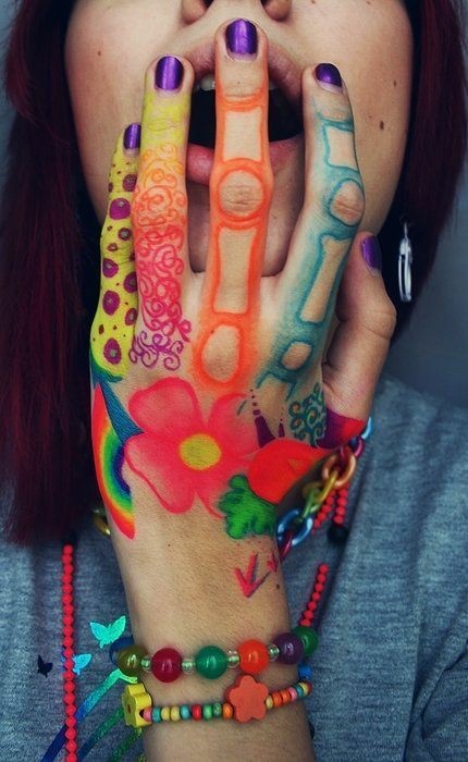 Neon Woman  Geometric sleeve tattoo Neon tattoo Cool tattoos