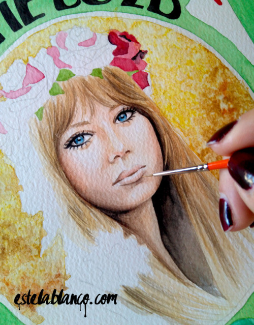 Porn estelablancoart:  Pattie Boyd Watercolor photos