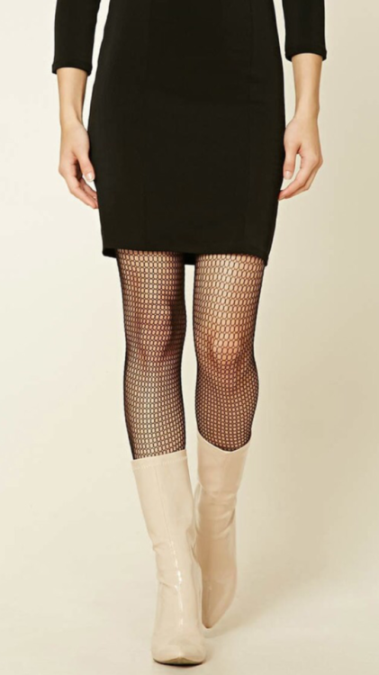 FOREVER 21 Sheer Fishnet Tights - shopstyle.it/l/hAu2 A pair of sheer fishnet tights featurin