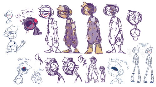 Some scribbly concepts with my friend Ink for a FNAF security breach oc called Starlight (Star for s