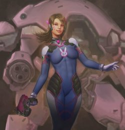 overwatch-fan-art:  D.VA by Shin500 