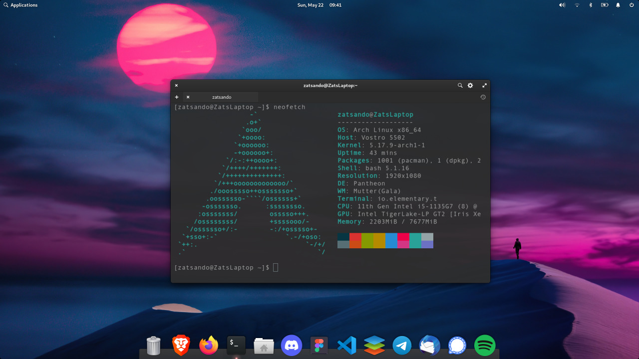 [Pantheon] Nothing like the power of Arch, with the beauty of Elementary! #linux#linuxmasterrace#linuxmemes#unix#gnu#freesoftware#tux#arch linux#ubuntu#linux mint#pr