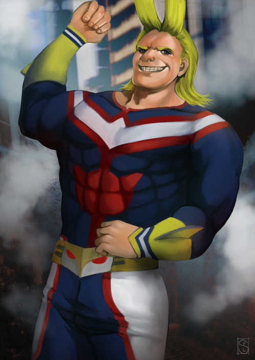 Fan art again! This time is the my hero academia time, All Might here! 
🌺 #my hero academia #Fanart#2dart#allmight#anime art#comics#manga