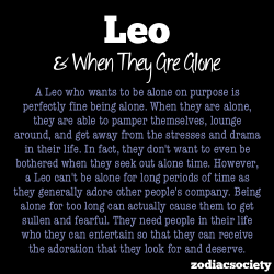 zodiacsociety:  Leo & Being Alone 