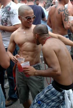 Street party nipple licking