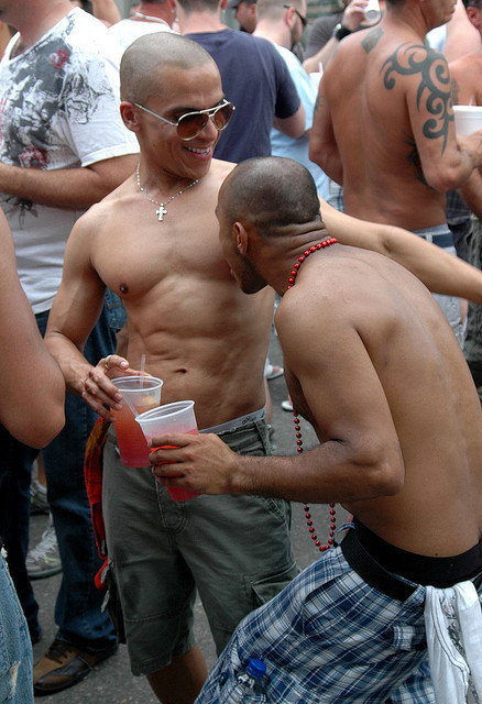 XXX Street party nipple licking photo