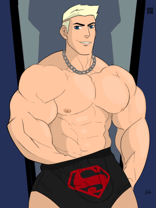 Superboy Beefed Up. Which Is Better Black Hair Or Blonde?