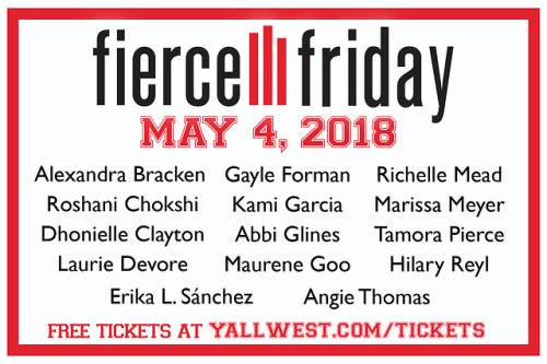 ✨The Fierce Friday author list ✨UPDATE: TOMI ADEYEMI WILL BE AT FIERCE FRIDAY AS WELL!Get your FREE 