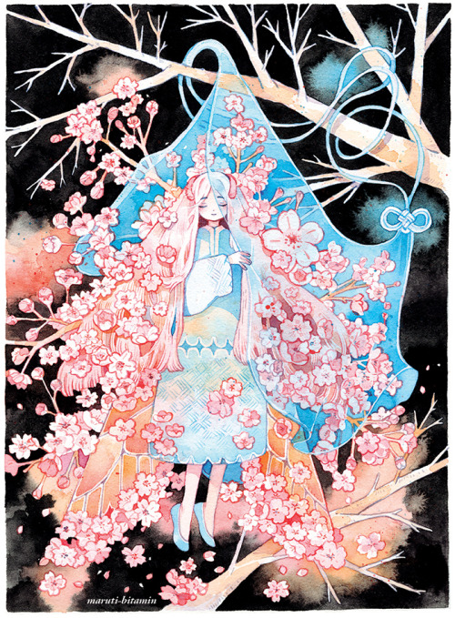 maruti-bitamin:OmamoriArtwork for Harugo no Mayu/ The Silkworm’s Cocoon Print Collective 