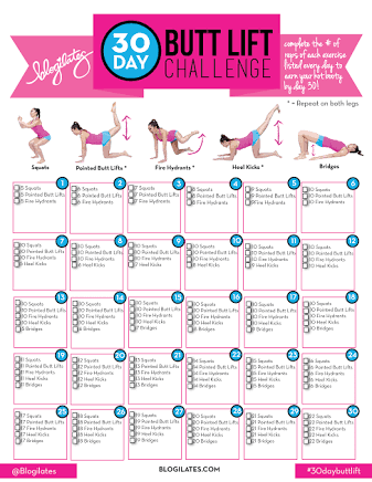 30 Day Full Body Challenges (Tbh this bitches work so good 9/10 would recommend ) Blogilates.com