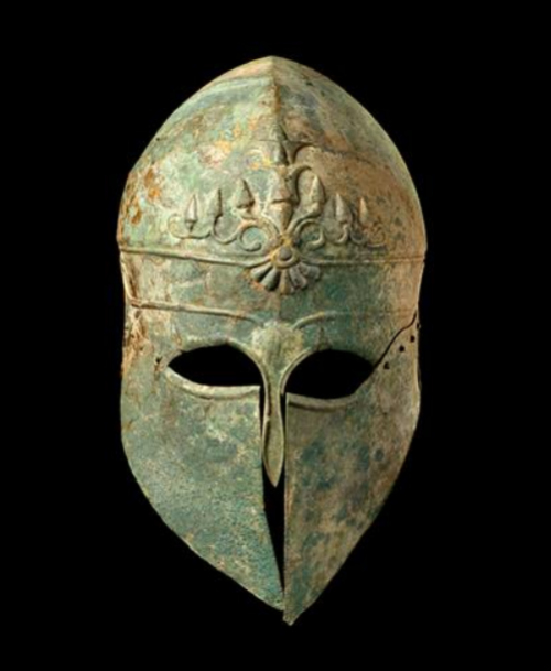 archaicwonder:  Corinthian Bronze Helmet, 5th Century BC