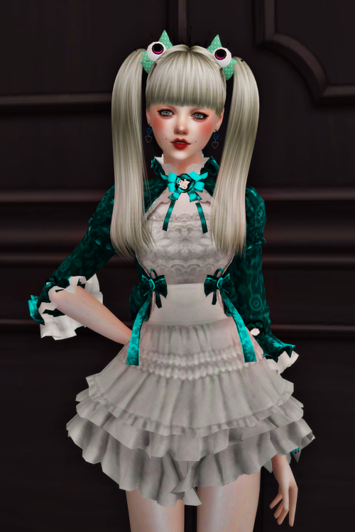 sakuraijun-sims: Dress | @winglysimmer 【x】 Hair | @hallowsims 【x】  /  @maygamestudio Accessories  