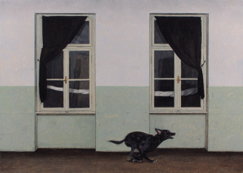 artthatremindsmeofhannibalnbc:Dragan Bibin, Chase, 2015Oil on panel