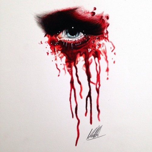 escape-to-art:  Bloody drawings by Chris Clarke.  Check out his Instagram for many more hyper-detailed drawings, inverted drawings, geometrical drawing, and colored drawings. (Not just bloody) Instagram // Shop // Contact Please do not remove the links,