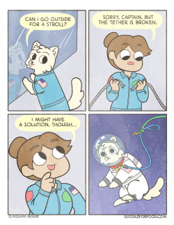 doodleforfood: Goin’ for a walk in space