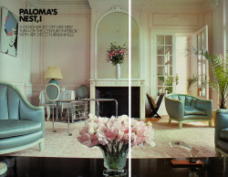 drydockshop:  Paloma Picasso’s Paris ApartmentLIVING WELL | The NYT Book of Home Design and Decoration ©1981 