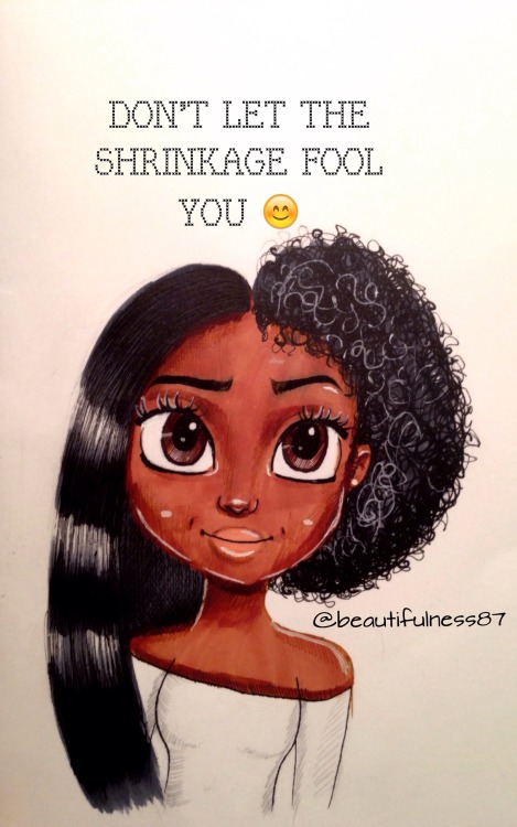 fyblackwomenart: Don’t let the shrinkage fool you ✨ By @thebeauofart Instagram: beautifulness8