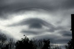 oni-boyfriend: sixpenceee:  Graham Telford took a picture of clouds forming the perfect shape of an eye, right down to the eyebrow. He says the image has not been anywhere near photoshop. Graham said, “I don’t personally believe in someone up there