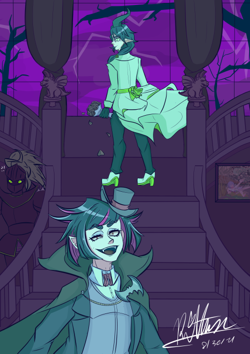 @ghostnightbride What if it was your birthday and I made you a Phantom Manor-themed Diasomnia piece 