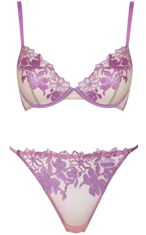 Martysimone:myla London | Conduit Mews • Lilac Sparkling Foil Printed Embroidery