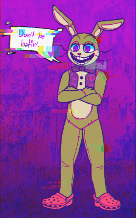 unikhroma: here’s glitchtrap wearing some crocs, have a terrible night