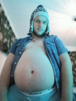 biggernhappy:  belliedhawg:Can’t hide the chub anymore. It’s my fault I’m this fat, and I can’t wait till I barely waddle down the street…Doing such a good job turning into a fat bro.  Let that flab show.  