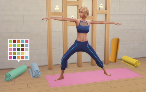 Yoga Mats
I made some recolors of yoga mats and 2 deco mesh add-ons.
• Yoga Mat (requires Spa Day) - activities & skills/active
• Yoga Mat for Instructor (requires Spa Day) - activities & skills/active
• Yoga Mat Deco Standing - decorations/clutter
•...