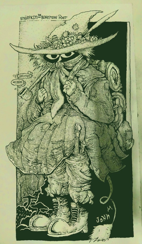 An Alternate Version Of Snufkin, I Changed His Name In The Draw, Just To Sound More Like Some Kind Of