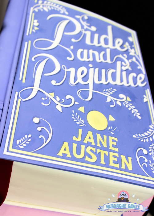 nerdachecakes:I made this pretty Pride and Prejudice Book cake for a guy to surprise his girlfriend 