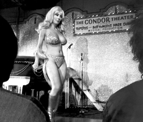 Carol Doda / stripping at the Condor, North Beach, San Francisco, 1978.