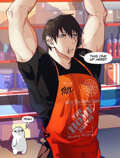 Real Old Toji Home Depo Employee Art