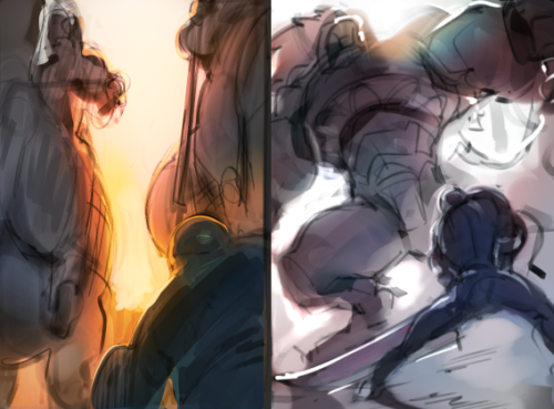 XXX Quick colour job on some older concept sketches photo