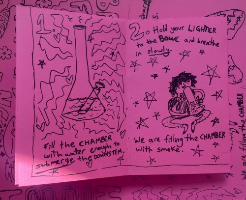 Folded Version Of My New Mini Zine! In Case Any Of You Babies Out There Decide Its Time To Hit A Bong!