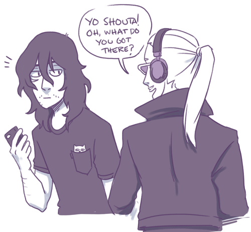 nnscribble:  I saw this post and thought Aizawa would definitely have one of those shirts. 