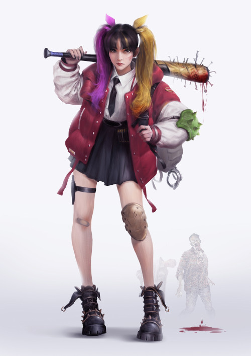 Bad Girls vs Zombies~ Vinci R https://www.artstation.com/artwork/b50wvG