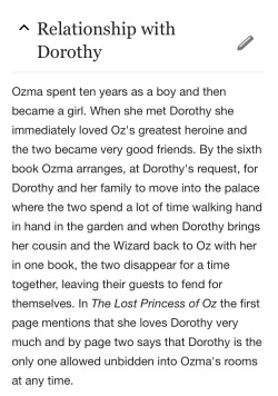 onvochn:space-feminist:tikkunolamorgtfo:moash:urlane:the queen of Oz is a trans lesbian and she’s dating Dorothy reminder that Ozma and Dorothy were Special Good Bedroom Friends   You mean she was a… friend of Dorothy?  this illustration from The