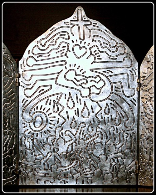 artemisdreaming:The Life of Christ triptych,  1990Keith HaringThere are nine casts of this triptych.