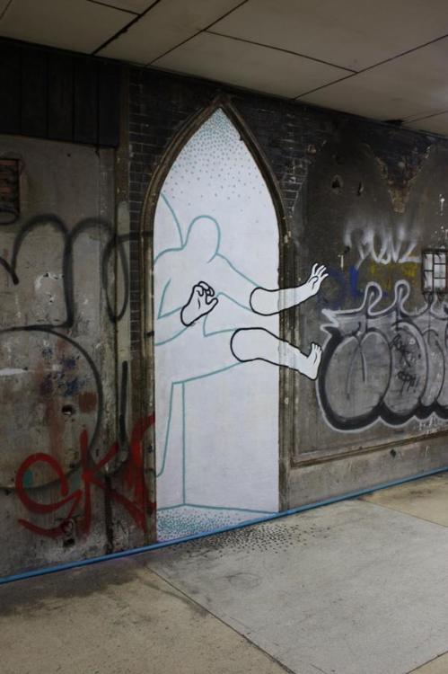  Street Art Figures That Interact With Their Surroundings by Daan Botlek  