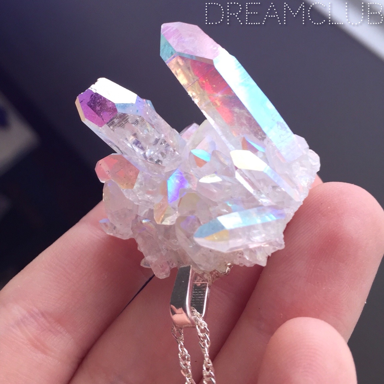 cosmicdreamclub:  new angel aura necklaces! ☺️✨🌸💕💫  shopdreamclub.com