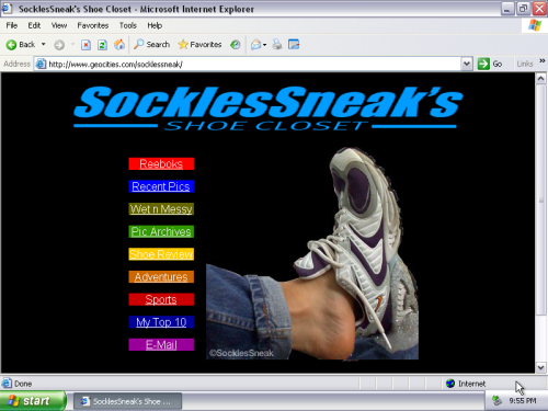 original url http://www.geocities.com/socklessneak/ last modified 2004-10-23 00:28:34