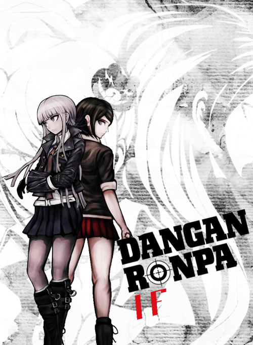 DR Rarepair Week Day 3: Favorite AU[ID: Two versions of mock cover for the light novel Dangan Ronpa 